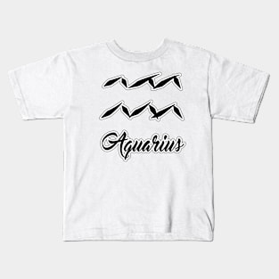 Aquarius Zodiac design Kids T-Shirt